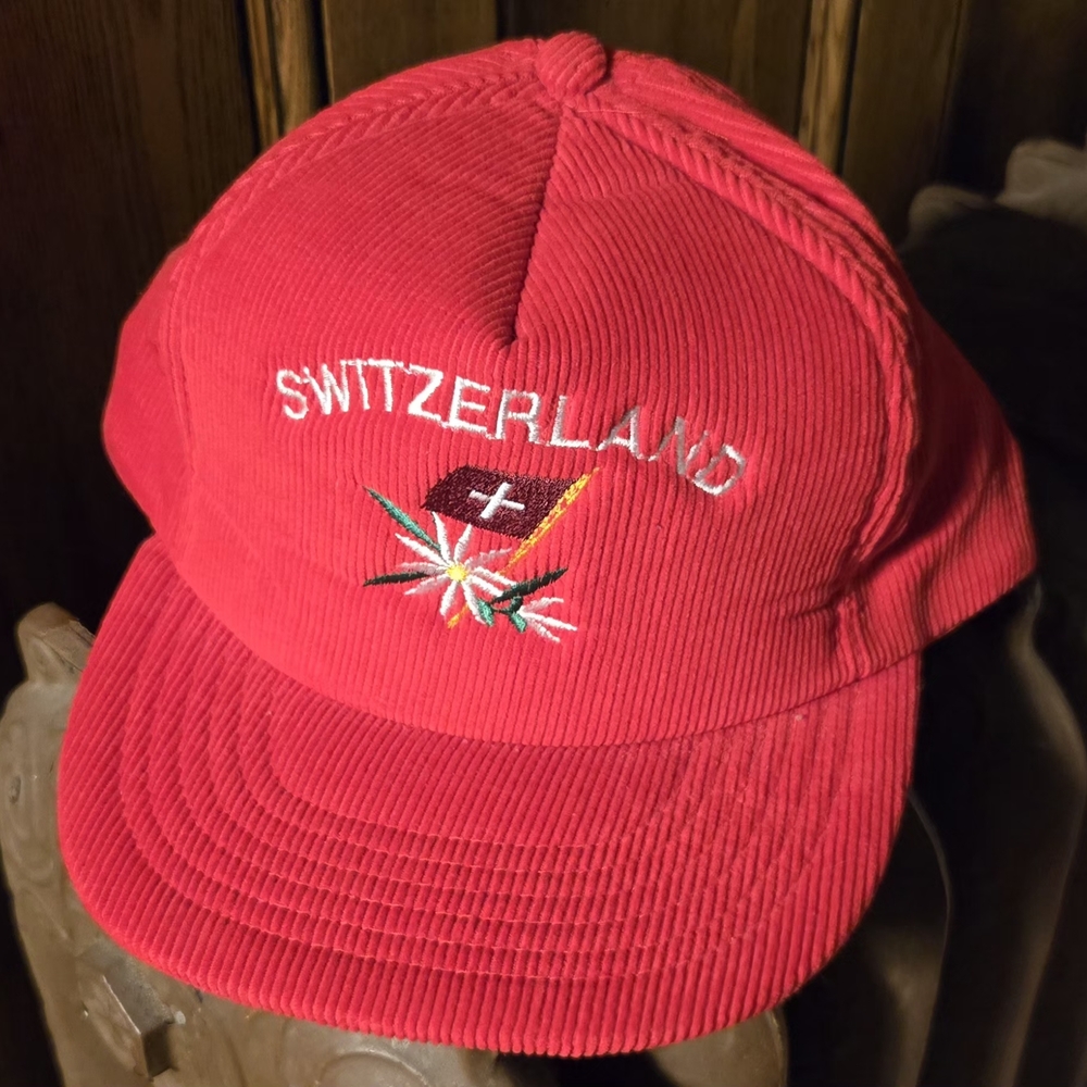 VTG Switzerland Red Courderoy Hat